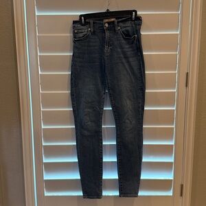 7 For All Mankind Blair Dark Blue Skinny Jeans